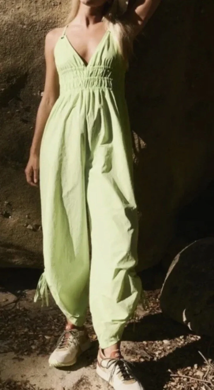 NEW FREE PEOPLE FP MOVEMENT LIMEADE GREEN ONE BETTER ONE PIECE JUMPSUIT SZ XS